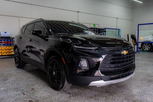 Vehicle in the Polar Tint shop for a ceramic coating service