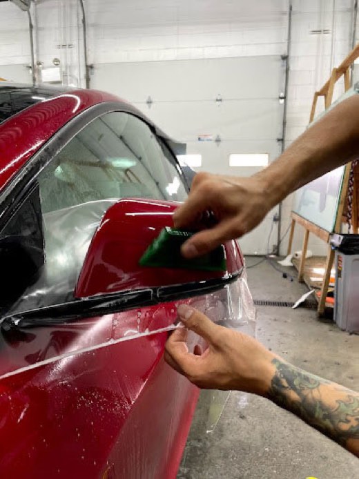 Vehicle receiving paint protection film